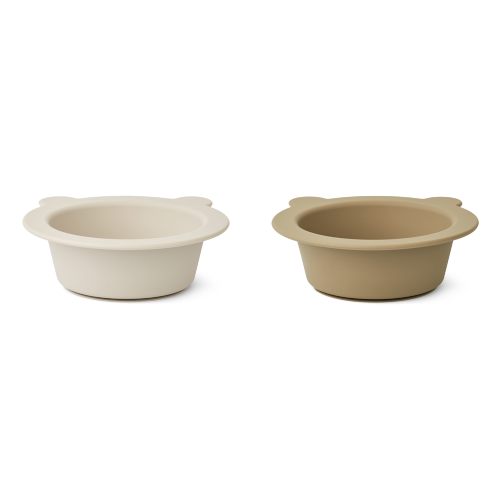 Liewood Liewood | Peony Suction Bowl 2-Pack | Sandy / Oat
