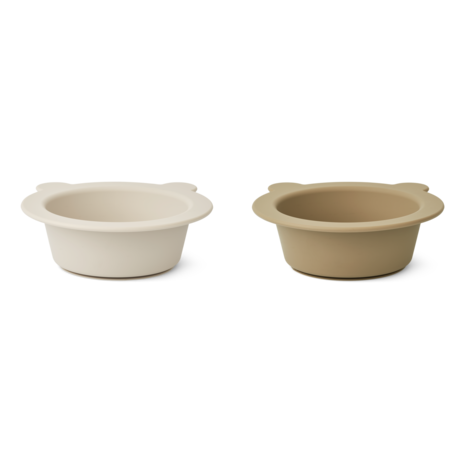 Liewood Liewood | Peony Suction Bowl 2-Pack | Sandy / Oat