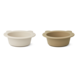 Liewood Liewood | Peony Suction Bowl 2-Pack | Sandy / Oat