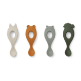 Liewood Liewood | Liva Silicone Spoon 4-Pack | Hunter green mix Liewood Liewood | Liva Silicone Spoon 4-Pack | Hunter green mix