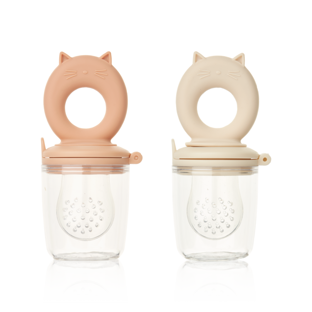 Liewood Liewood | Miranda Cat Shape Food Feeder 2-Pack | Tuscany rose / Apple blossom