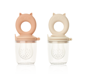 Liewood Liewood | Miranda Cat Shape Food Feeder 2-Pack | Tuscany rose / Apple blossom