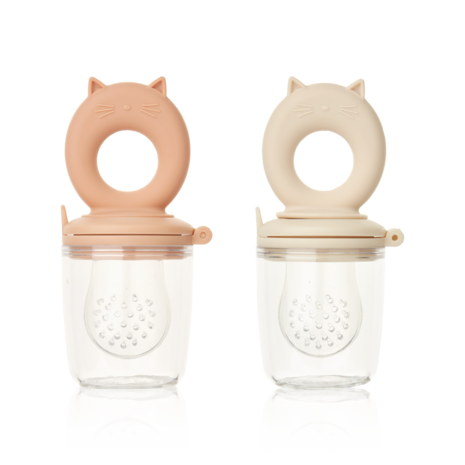 Liewood Liewood | Miranda Cat Shape Food Feeder 2-Pack | Tuscany rose / Apple blossom