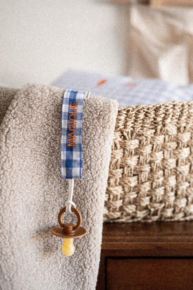 Atelier Pomme Atelier Pomme | KEEP-IT-CLOSE SPEENKOORD | CHECKED IN BOLDY BLEU