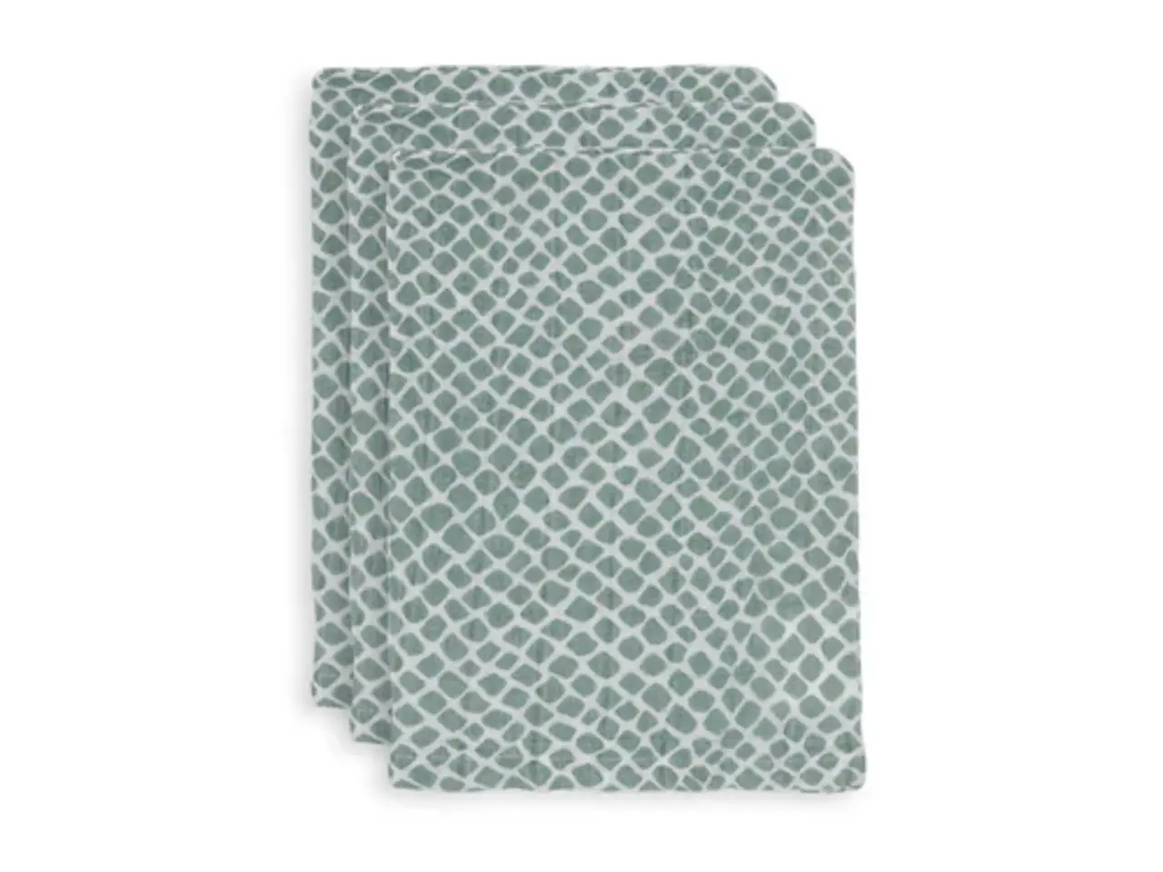Jollein Jollein |   Hydrofiel washandje 3 pack | Snake Ash Green