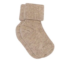 MP Denmark MP Denmark | Cotton rib baby socks | Light Brown Melange