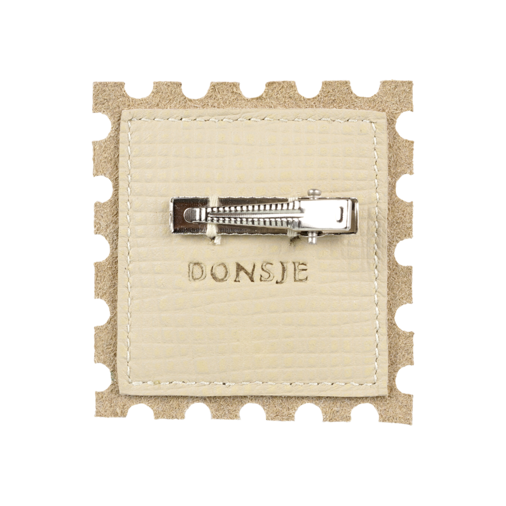 Donsje Amsterdam Donsje Amsterdam | Guar Clip | Stamp | Cream Scored Leather