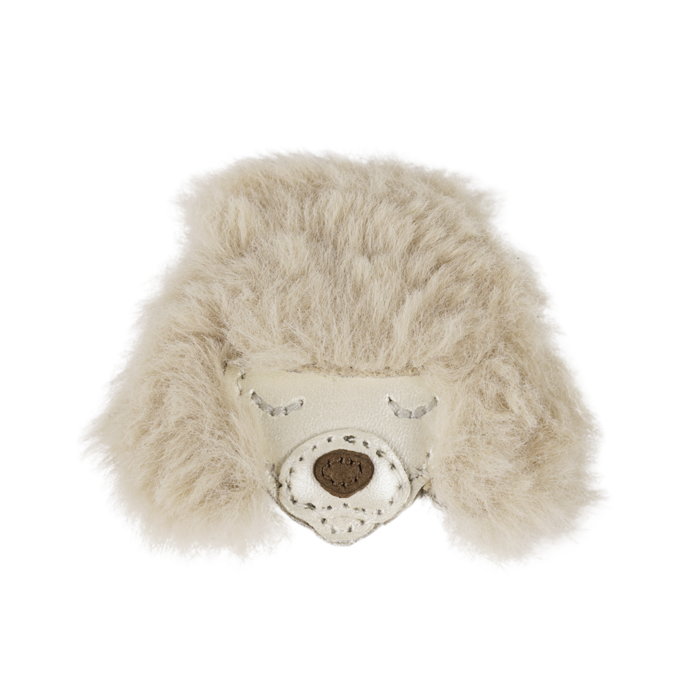 Donsje Amsterdam Donsje Amsterdam | Josy Exclusive Hairclip | Poodle | Off White Metallic Leather