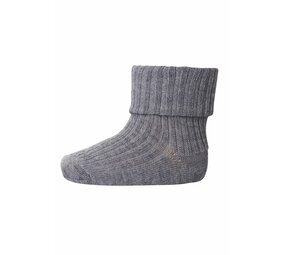 MP Denmark MP Denmark | Wool rib baby socks | Grey Melange