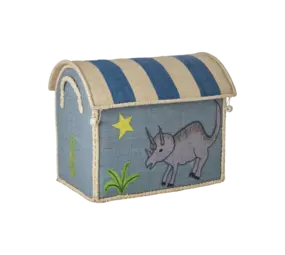 Rice Everyday Magic Rice | Klein Raffia Opberghuis | Blauw | Dino Rice Everyday Magic Rice | Klein Raffia Opberghuis | Blauw | Dino