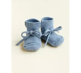 Hvid Hvid | Booties 0-9M | Light Blue Hvid Hvid | Booties 0-9M | Light Blue