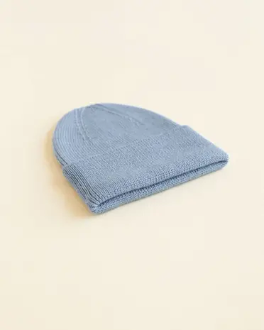 Hvid Hvid | Beanie Newborn | Light Blue
