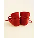 Hvid Hvid | Booties 0-9M | Red Hvid Hvid | Booties 0-9M | Red