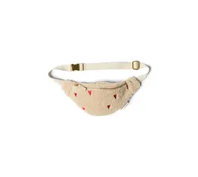 Studio Noos Studio Noos | Ecru Teddy Hearts | Mini Fanny Pack