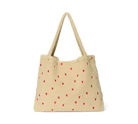 Studio Noos Studio Noos | Ecru Teddy Hearts | Mom Bag Studio Noos Studio Noos | Ecru Teddy Hearts | Mom Bag