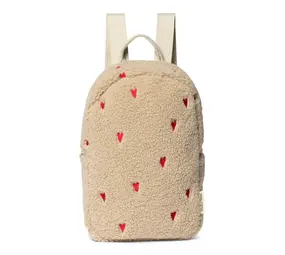 Studio Noos Studio Noos | Ecru Teddy Hearts | Mini Backpack Studio Noos Studio Noos | Ecru Teddy Hearts | Mini Backpack
