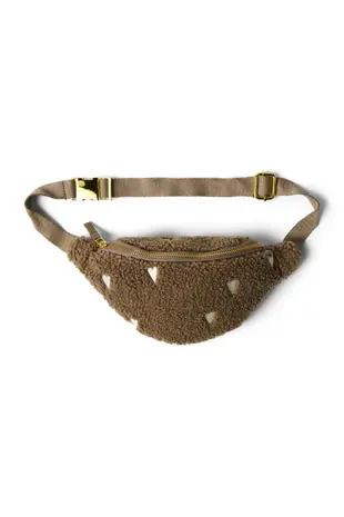 Studio Noos Studio Noos | Brown Teddy Hearts | Mini Fanny Pack