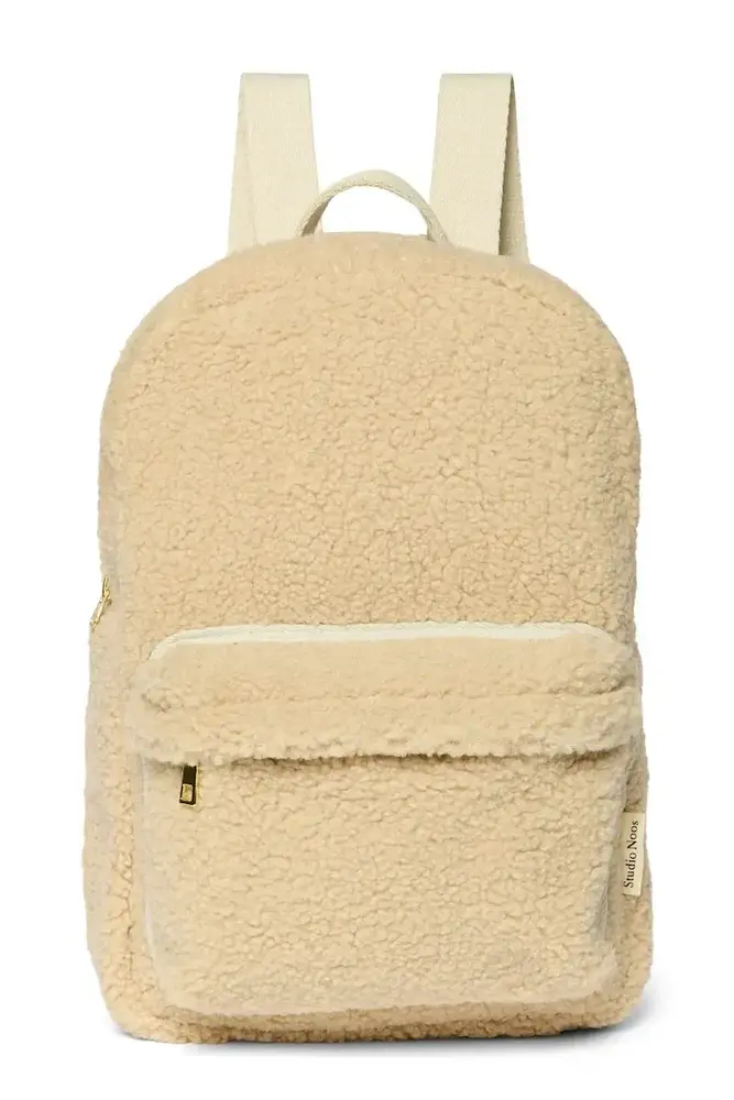 Studio Noos Studio Noos | Ecru Teddy | Midi Backpack with Front Pocket