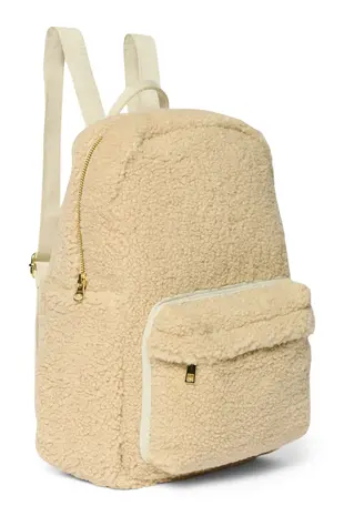 Studio Noos Studio Noos | Ecru Teddy | Midi Backpack with Front Pocket