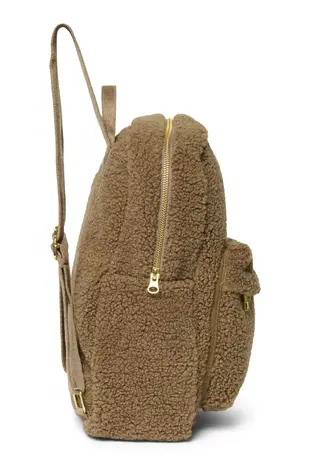 Studio Noos Studio Noos | Brown Teddy | Midi Backpack with Front Pocket
