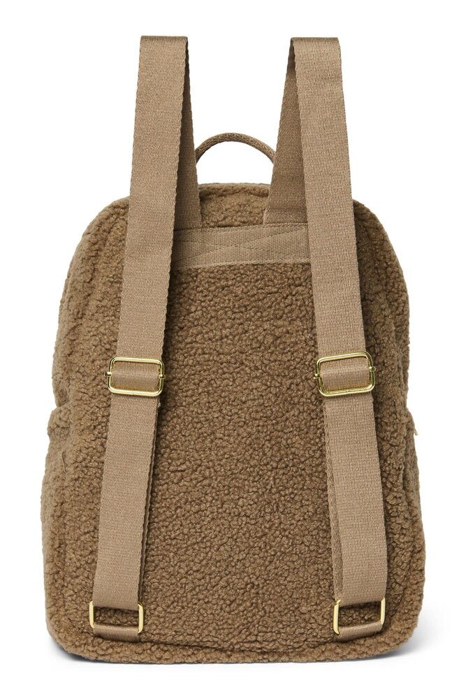 Studio Noos Studio Noos | Brown Teddy | Midi Backpack with Front Pocket