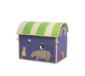 Rice Everyday Magic Rice | Klein Raffia Opberghuis | Blauw | Animal Theme Rice Everyday Magic Rice | Klein Raffia Opberghuis | Blauw | Animal Theme