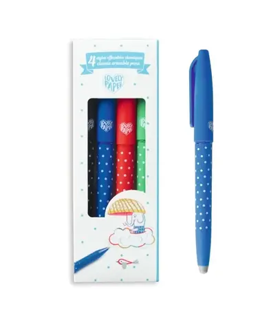 Djeco Djeco | 4 Klassieke uitwisbare pennen Djeco Djeco | 4 Klassieke uitwisbare pennen