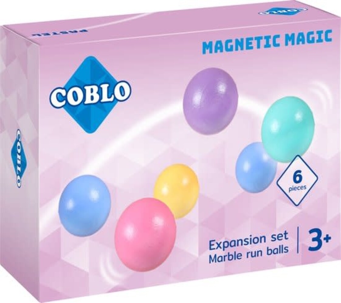 Coblo Coblo | Knikkerbaan Ballen | Pastel | 6 Stuks