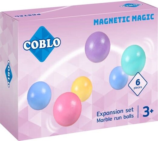 Coblo Coblo | Knikkerbaan Ballen | Pastel | 6 Stuks