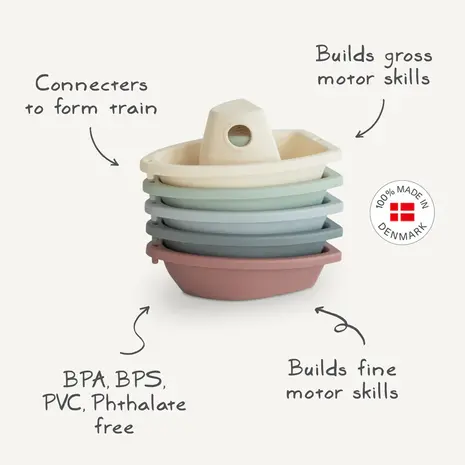 Mushie Mushie | Bath Boats | Pastel Mushie Mushie | Bath Boats | Pastel