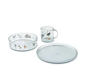 Liewood Liewood | Siva Printed Tritan Tableware Set | Sea creature / Sandy Liewood Liewood | Siva Printed Tritan Tableware Set | Sea creature / Sandy