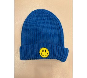 Atelier Pomme Atelier Pomme | ROCK THAT BEANIE - BLUE | SMILEY | 3-8Y Atelier Pomme Atelier Pomme | ROCK THAT BEANIE - BLUE | SMILEY | 3-8Y