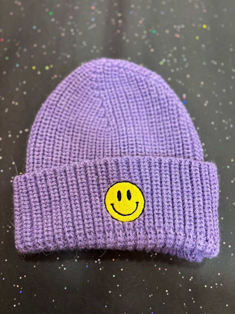 Atelier Pomme Atelier Pomme | ROCK THAT BEANIE - PURPLE RAIN | SMILEY | 3-8Y