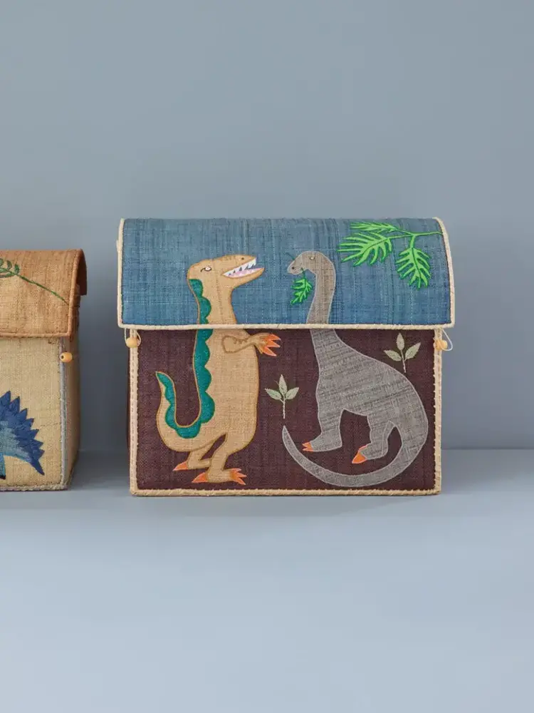 Rice Everyday Magic Rice | Groot Raffia Opberghuis | Meerkleurig | Dinosaur Print Rice Everyday Magic Rice | Groot Raffia Opberghuis | Meerkleurig | Dinosaur Print