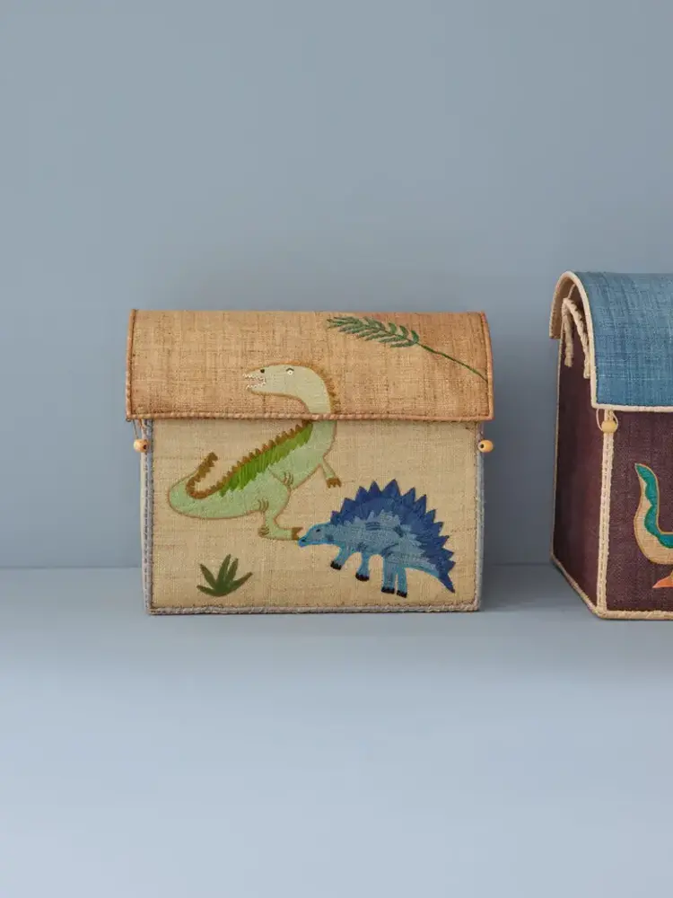Rice Everyday Magic Rice | Middelgroot Raffia Opberghuis | Meerkleurig | Dinosaur Theme Rice Everyday Magic Rice | Middelgroot Raffia Opberghuis | Meerkleurig | Dinosaur Theme