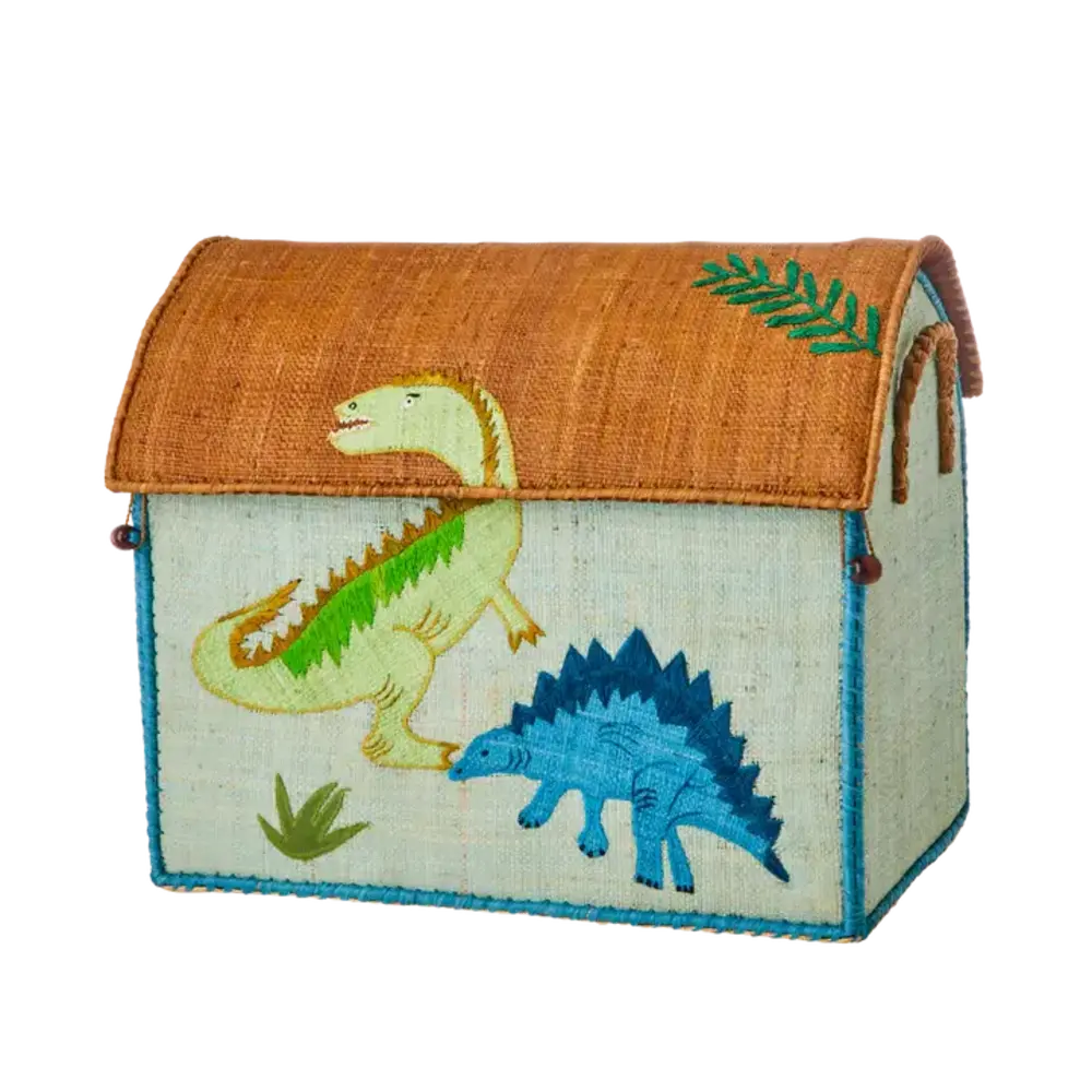 Rice Everyday Magic Rice | Middelgroot Raffia Opberghuis | Meerkleurig | Dinosaur Theme Rice Everyday Magic Rice | Middelgroot Raffia Opberghuis | Meerkleurig | Dinosaur Theme