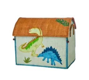 Rice Everyday Magic Rice | Middelgroot Raffia Opberghuis | Meerkleurig | Dinosaur Theme Rice Everyday Magic Rice | Middelgroot Raffia Opberghuis | Meerkleurig | Dinosaur Theme