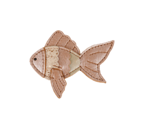 Donsje Amsterdam Donsje Amsterdam  | Gurt Hairclip | Gold Fish | Clay Metallic Leather Donsje Amsterdam Donsje Amsterdam  | Gurt Hairclip | Gold Fish | Clay Metallic Leather