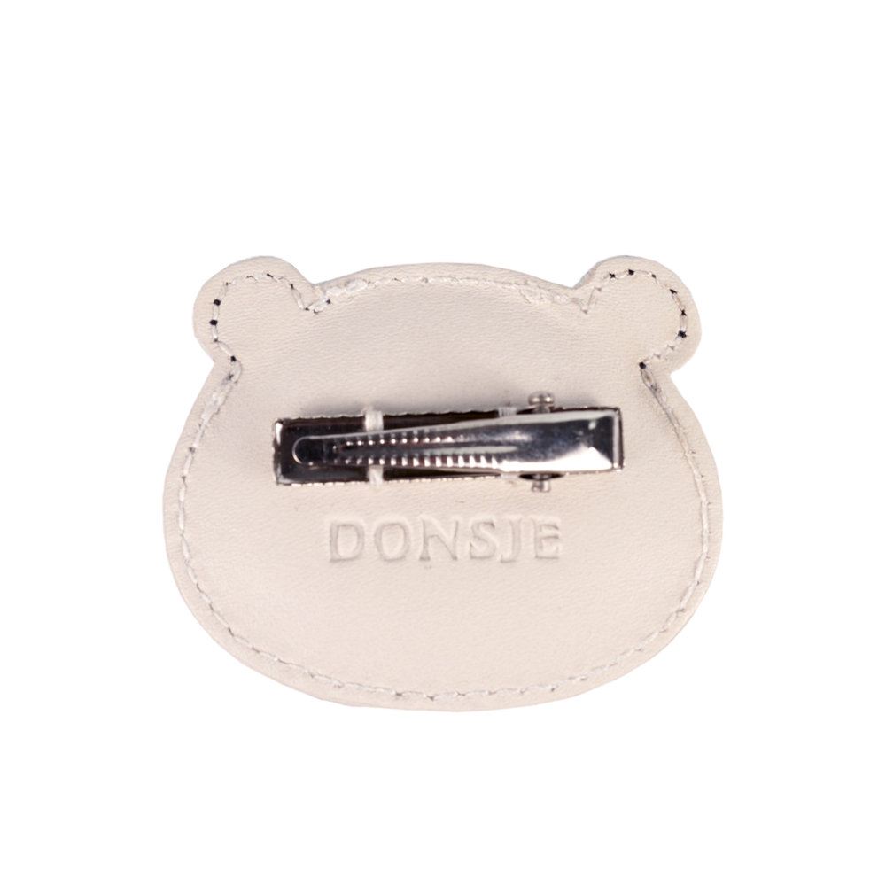 Donsje Amsterdam Donsje Amsterdam  | Josy Classic Hairclip | Panda | Off White Leather