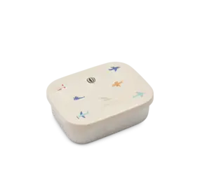 Liewood Liewood | Arthur Printed Lunchbox | Aviator / Ecru Liewood Liewood | Arthur Printed Lunchbox | Aviator / Ecru