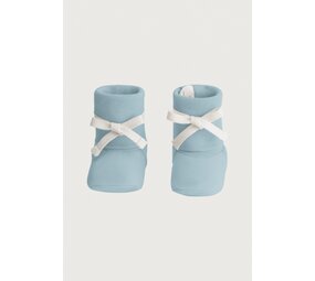 Gray Label Gray Label | Baby Ribbed Booties GOTS | Sky Gray Label Gray Label | Baby Ribbed Booties GOTS | Sky
