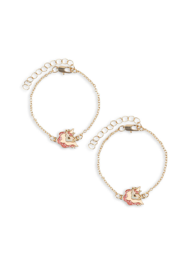 Konges Sløjd Konges Sløjd | 2 Pack Unicorn Bestie Bracelets | Gold
