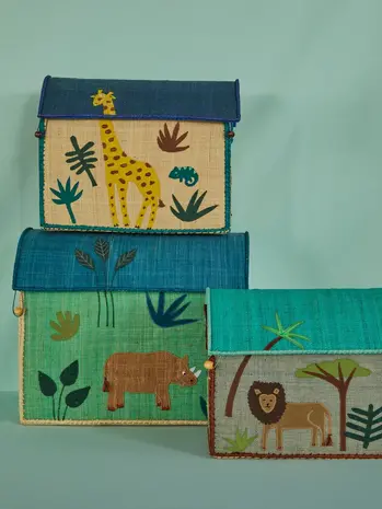 Rice Everyday Magic Rice | Groot Raffia Opberghuis | Pastel groen | Jungle Theme Rice Everyday Magic Rice | Groot Raffia Opberghuis | Pastel groen | Jungle Theme