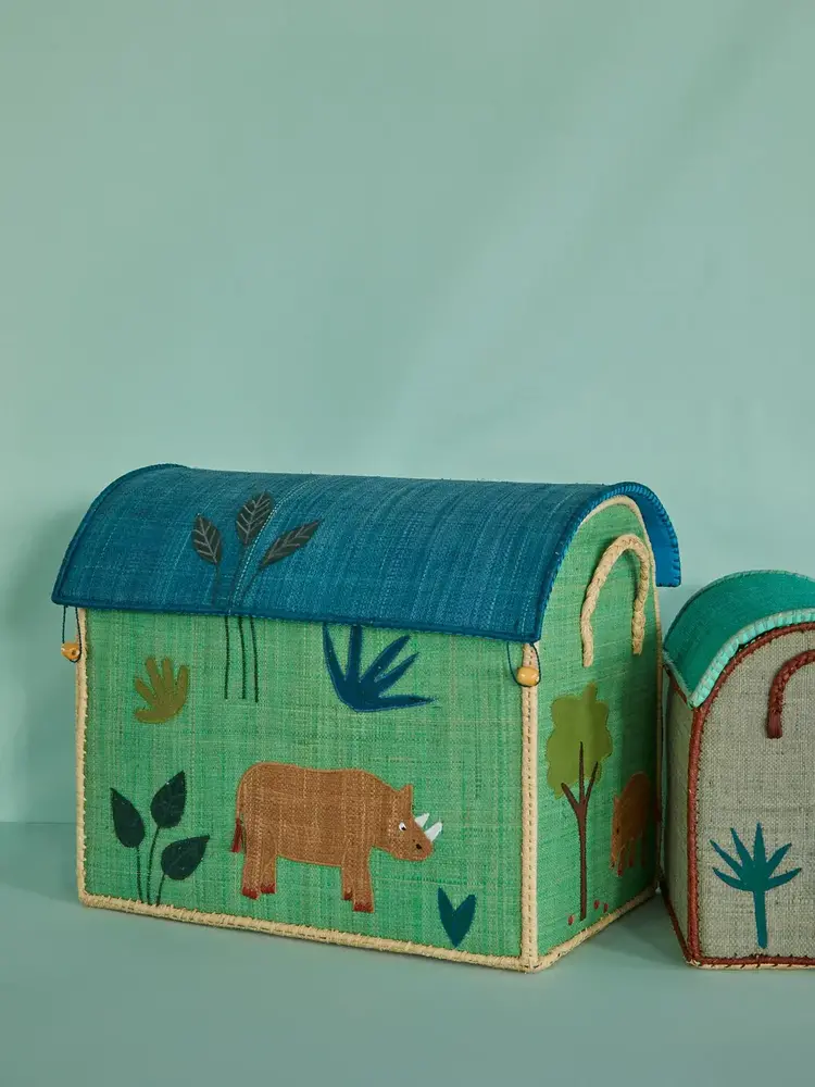Rice Everyday Magic Rice | Groot Raffia Opberghuis | Pastel groen | Jungle Theme Rice Everyday Magic Rice | Groot Raffia Opberghuis | Pastel groen | Jungle Theme
