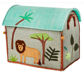 Rice Everyday Magic Rice | Klein Raffia Opberghuis | Zacht groen | Jungle Theme Rice Everyday Magic Rice | Klein Raffia Opberghuis | Zacht groen | Jungle Theme
