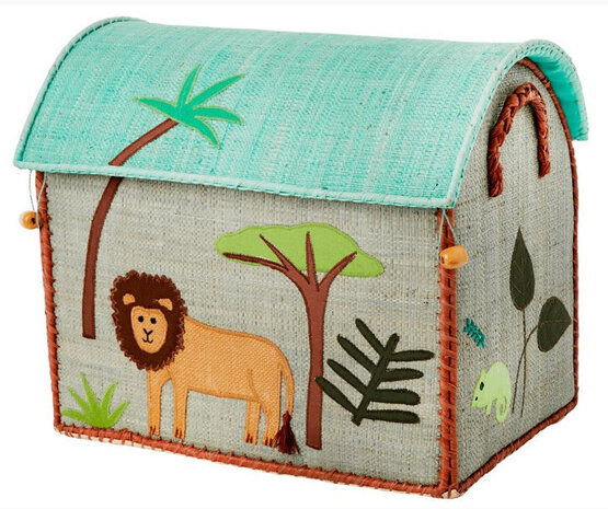 Rice Everyday Magic Rice | Klein Raffia Opberghuis | Zacht groen | Jungle Theme Rice Everyday Magic Rice | Klein Raffia Opberghuis | Zacht groen | Jungle Theme