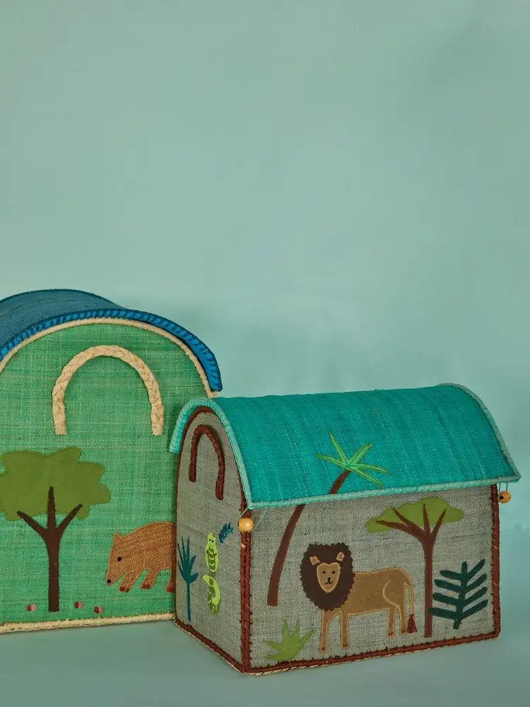 Rice Everyday Magic Rice | Klein Raffia Opberghuis | Zacht groen | Jungle Theme Rice Everyday Magic Rice | Klein Raffia Opberghuis | Zacht groen | Jungle Theme