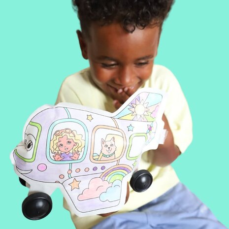 Ara creative Ara Creative | Opblaasbare kleurplaten Helicopter & Vliegtuig met wielen Ara creative Ara Creative | Opblaasbare kleurplaten Helicopter & Vliegtuig met wielen