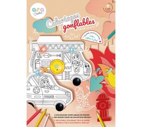 Ara creative Ara Creative | Opblaasbare kleurplaten | Politie & Brandweer met licht