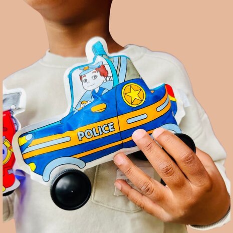 Ara creative Ara Creative | Opblaasbare kleurplaten | Politie & Brandweer met licht